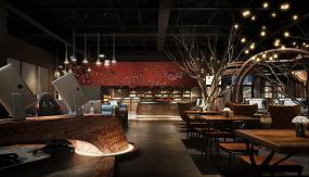 简约网吧室内装修设计效果图