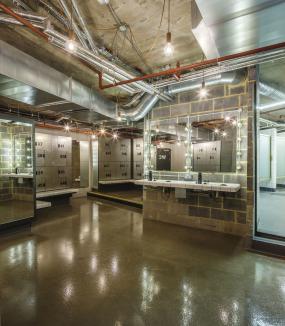 黑白风格室内健身房效果图