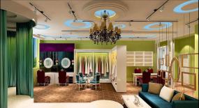 现代婚纱店试衣间效果图