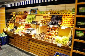 蔬菜水果食品专卖店面内部装修效果图