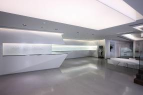 时尚办公室前台设计效果图