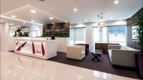 最新办公室前台背景墙设计效果图大全