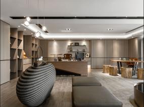 总经理办公室办公桌摆放装修效果图片