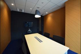 现代简约办公室背景墙装修设计图