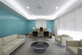 现代时尚装修总经理办公室背景墙效果图