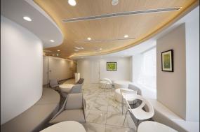 现代简约办公室办公桌隔断装修设计图片