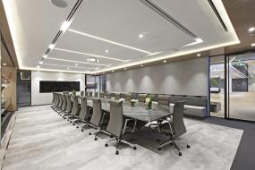 老板办公室会议室工装装修效果图