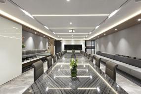 现代80平米办公室会议室装修效果图