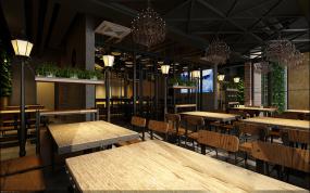 简约中式火锅店装饰装修效果图片