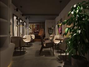 咖啡厅背景墙设计装修效果图图片