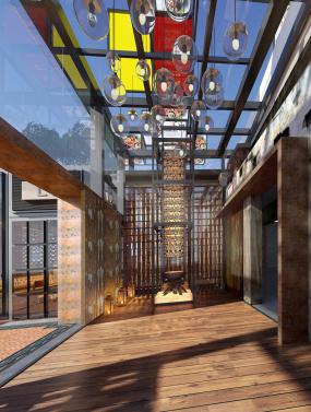 时尚现代风格火锅店装修图片