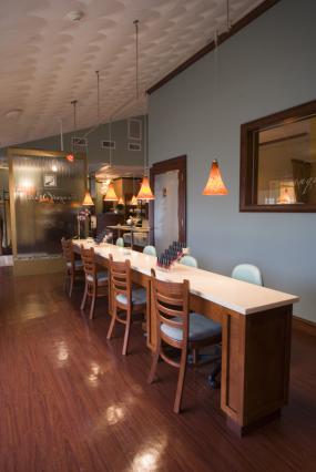 美甲店石材地面装修效果图片