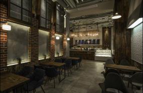 咖啡厅门面室内照片墙装修效果图片