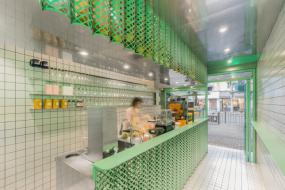 甜品店店面墙面装饰装修图