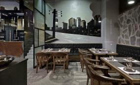 火锅店门面室内装饰装修效果图2018图片