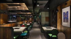 火锅店门面室内装饰画装修效果图片大全