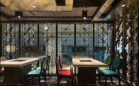 火锅店吊顶设计装修效果图片大全2018