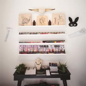 美甲店室内背景墙装修效果图片欣赏