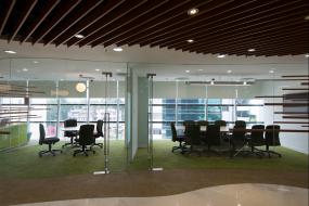 简约公司过道背景墙效果图片