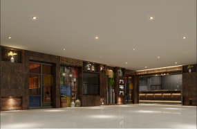 小型时尚饭店装修设计效果图