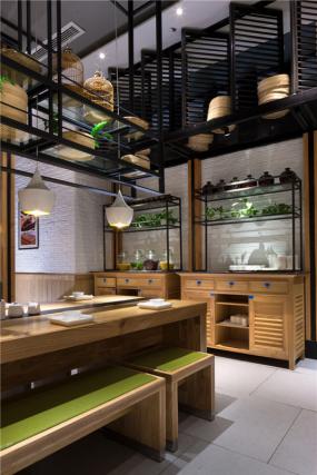 小饭店装修形象墙效果图