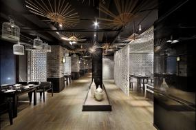 火锅店泛白色地砖装修效果图片