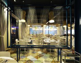 火锅店门面包间室内餐桌椅子装修效果图片欣赏