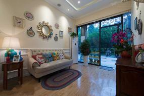 欧式美甲店压纹壁纸装修效果图