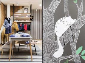 个性童装店室内吊顶设计装修图片