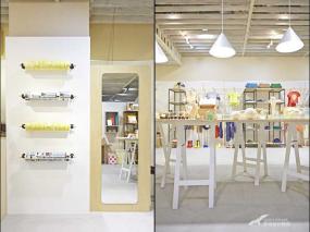 现代风格童装店门面室内装修实景图片