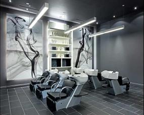 复式楼美发店设计装修图片