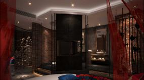 主题酒店房间吊扇灯装修设计图片