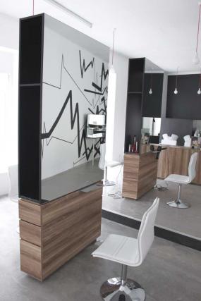 北欧田园风格美发店装修设计图片