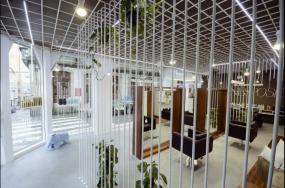 现代简约时尚美发店装修灯图