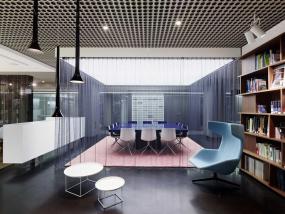 小办公室窗帘设计效果图片