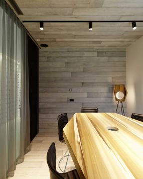 黑白风格办公室窗帘装修效果图片