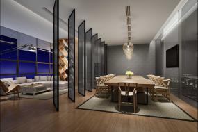 最新会议室圆形吊顶效果图片