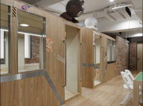 混搭办公室水泥地面装修效果图片