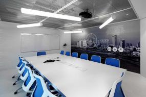 中式小型办公室格栅灯设计图片