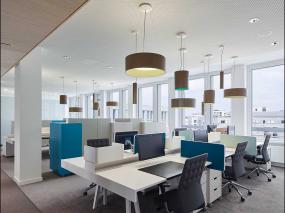 专业办公室简约吊灯装修效果图片2018