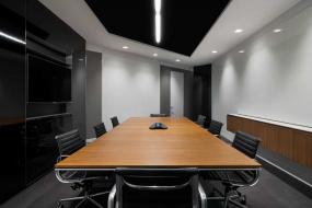 简约式会议室白色地砖装修效果图片