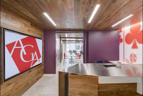 红色公司会议室背景墙效果图