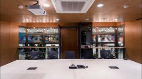 经典公司办公室隔断背景墙效果图片