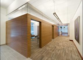 办公室木质背景墙装修效果图片