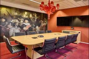 小型会议室办公椅子摆放效果图