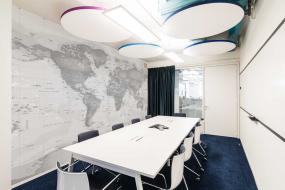 现代简约风格办公室背景墙装修效果图片