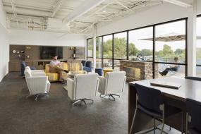 简约公司会议室隔断装修效果图片