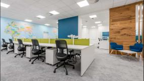 现代感公司办公室背景墙设计效果图