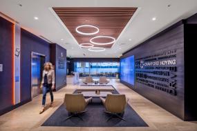 现代写字楼室内走廊装饰效果图