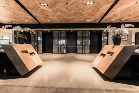 办公室过道背景墙装修实景图